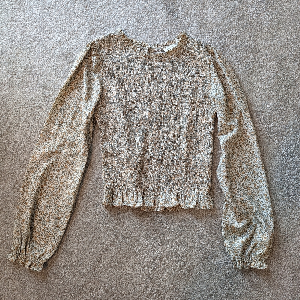 Floral Ruched Blouse // S - Picture 2 of 5